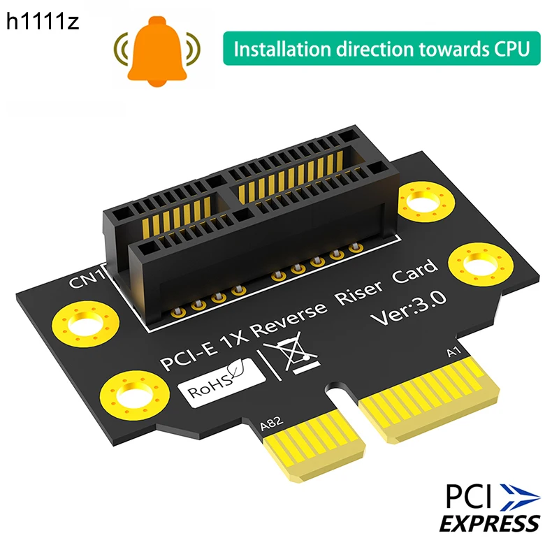 

32mm PCIE X1 3.0 90 Degree Reverse Male to Female Riser Card PCI Express 1X to 1X Convert Card Adapter Riser Board for 1U Server