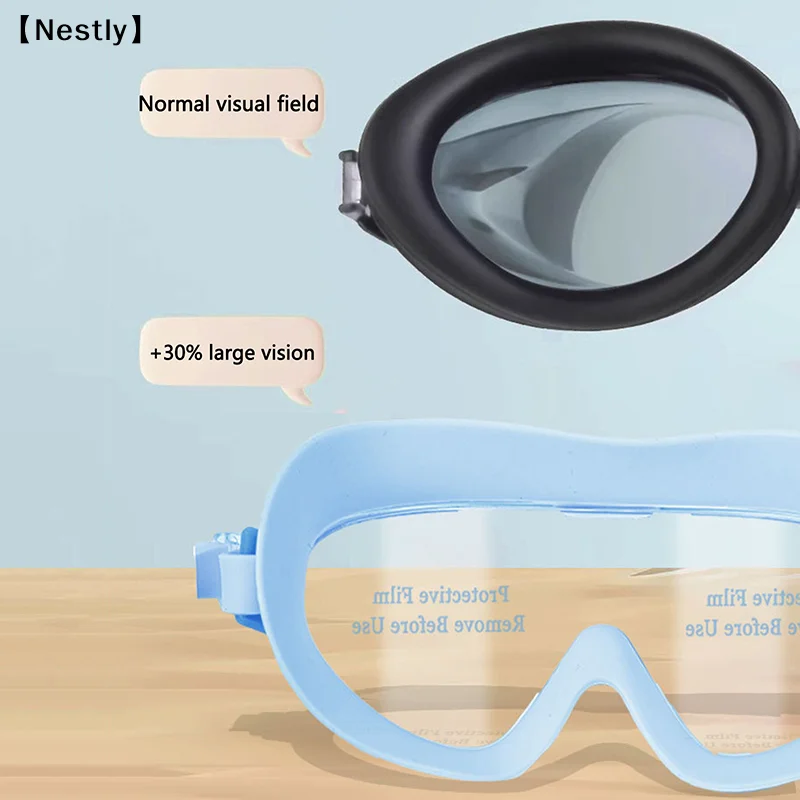 Schwimmbrille mit großem Rahmen für Kinder, hochwertige, beschlagfreie Schwimmbrille, wasserdichte HD-Schwimmbrille, Schwimmausrüstung〔Nest〕 – Detail 11