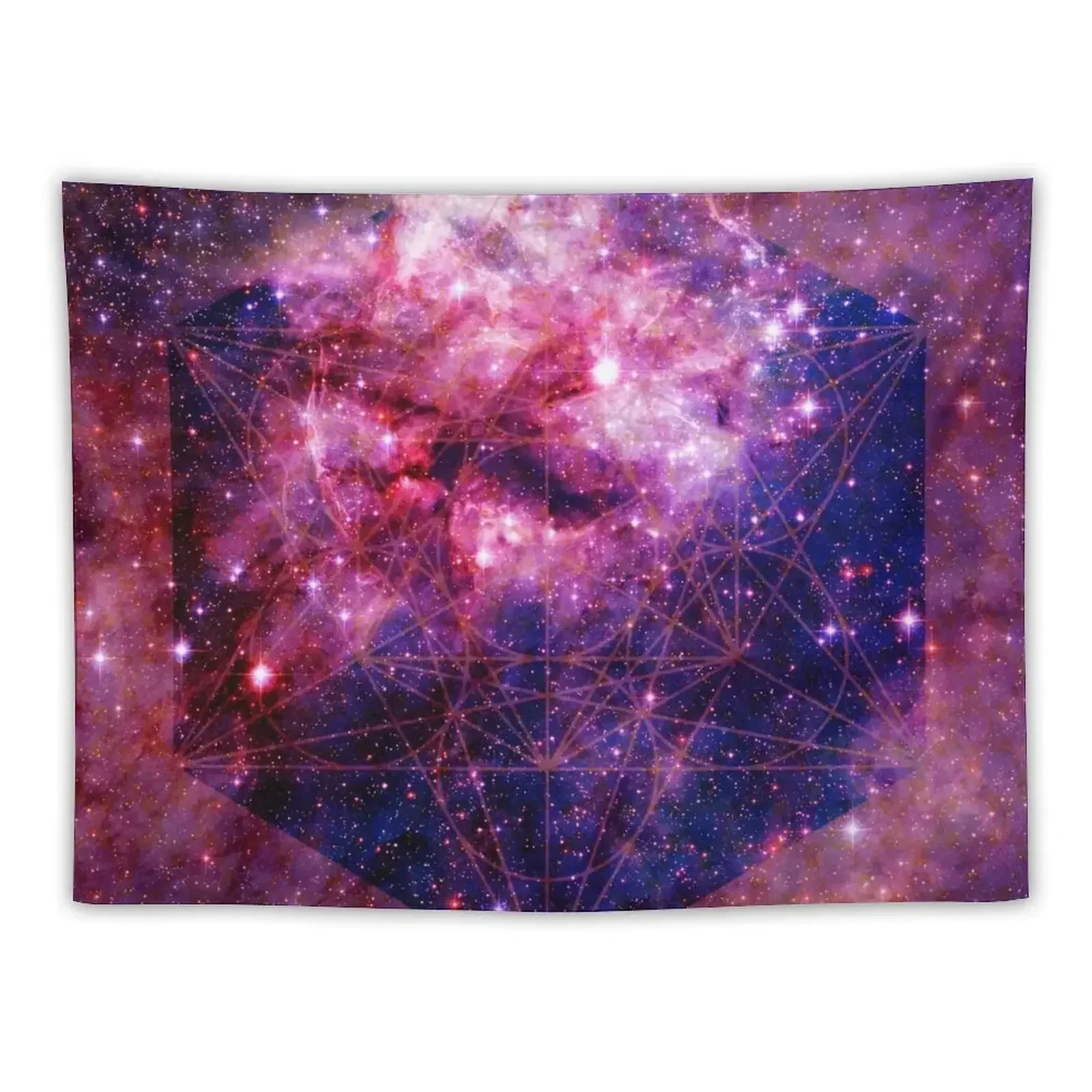 Tarantula Nebula Double Metatron's Cube [Mew] Tapestry For Bedroom Carpet On The Wall Tapestry