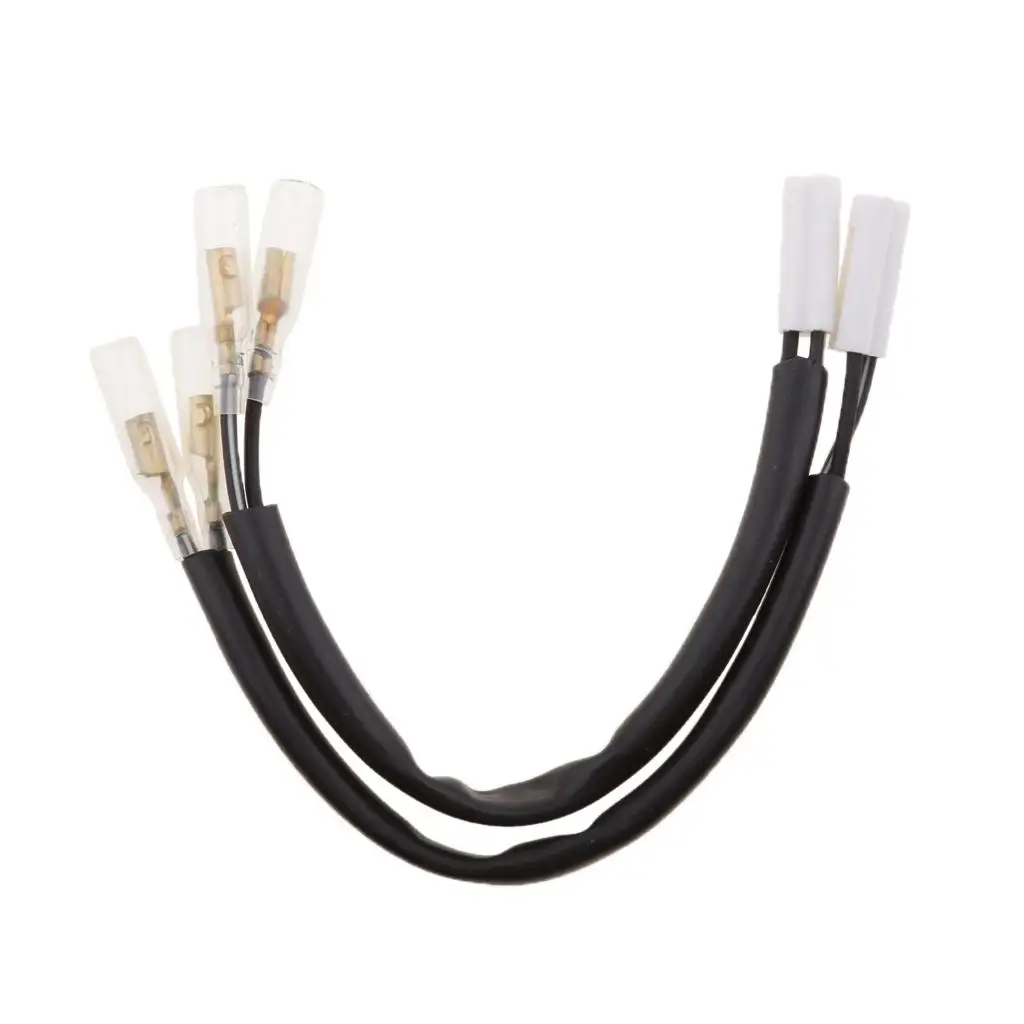Turn Signal Indicator Adaptor Leads Black Rubber Wire Adapter for Yamaha YZF R6 FZ8 Easy Harness Install