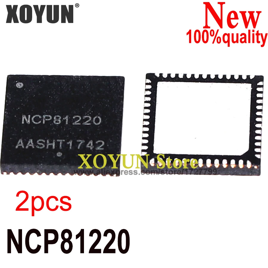 (2piece)100% New NCP81220 NCP81220MNTXG QFN-52