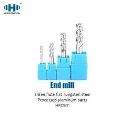 HENGXIN 카바이드 밀링 커터 텅스텐 엔드 밀 CNC 공구 가공 알루미늄 부품, 텅스텐 3 플루트 직경 1mm ~ 20mm