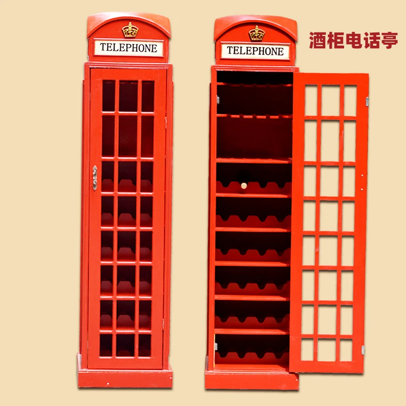 نموذج كشك الهاتف لخزانة النبيذ المنزلية الإبداعية الرجعية #2