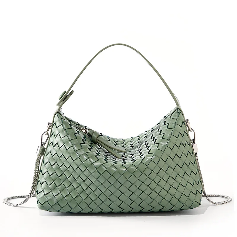 YOJESSY Dumpling bag leather bag Soft Leather Woven Crossbody bag women female luxury Pillow bag 2687