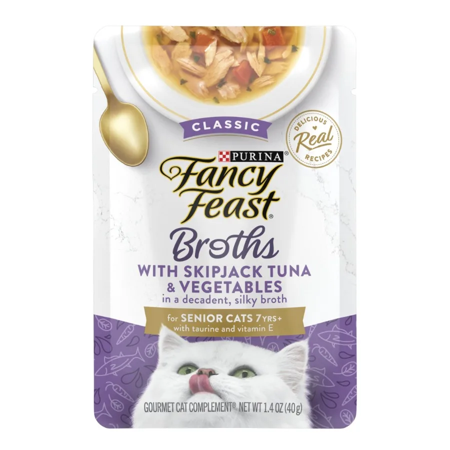 

Влажный корм для кошек Purina Broths с тунцом и овощами, 1,4 унции, 16 штук в упаковке