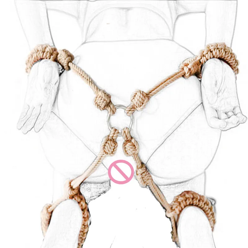 Esposas de cuerda BDSM Shibari, juegos para adultos, fetiche, esclavo, muñeca, tobillo, Bondage, puños de sujeción, accesorios eróticos, Juguetes sexuales para mujeres