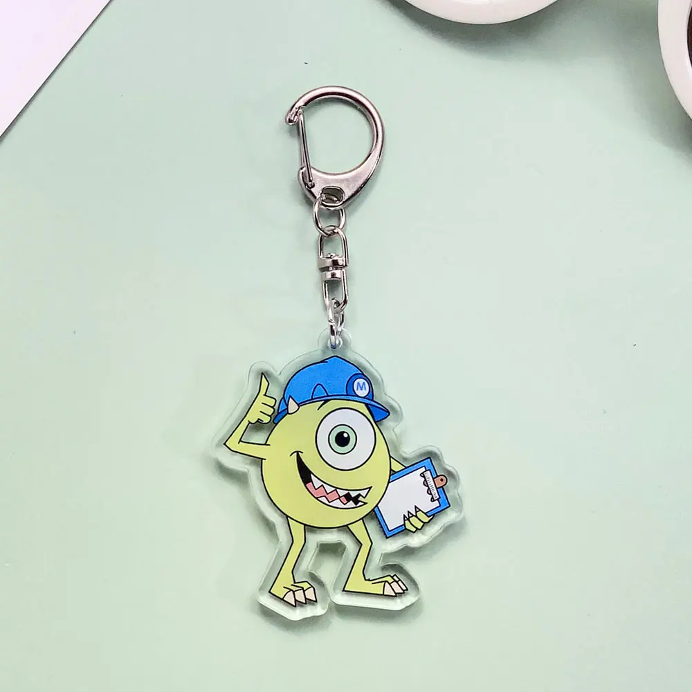 Disney Monsters, Inc. سلسلة مفاتيح مصنوعة من الأكريليك إكسسوارات حقيبة لطيفة على ظهره قلادة خاتم مفتاح إبداعي هدايا للأصدقاء