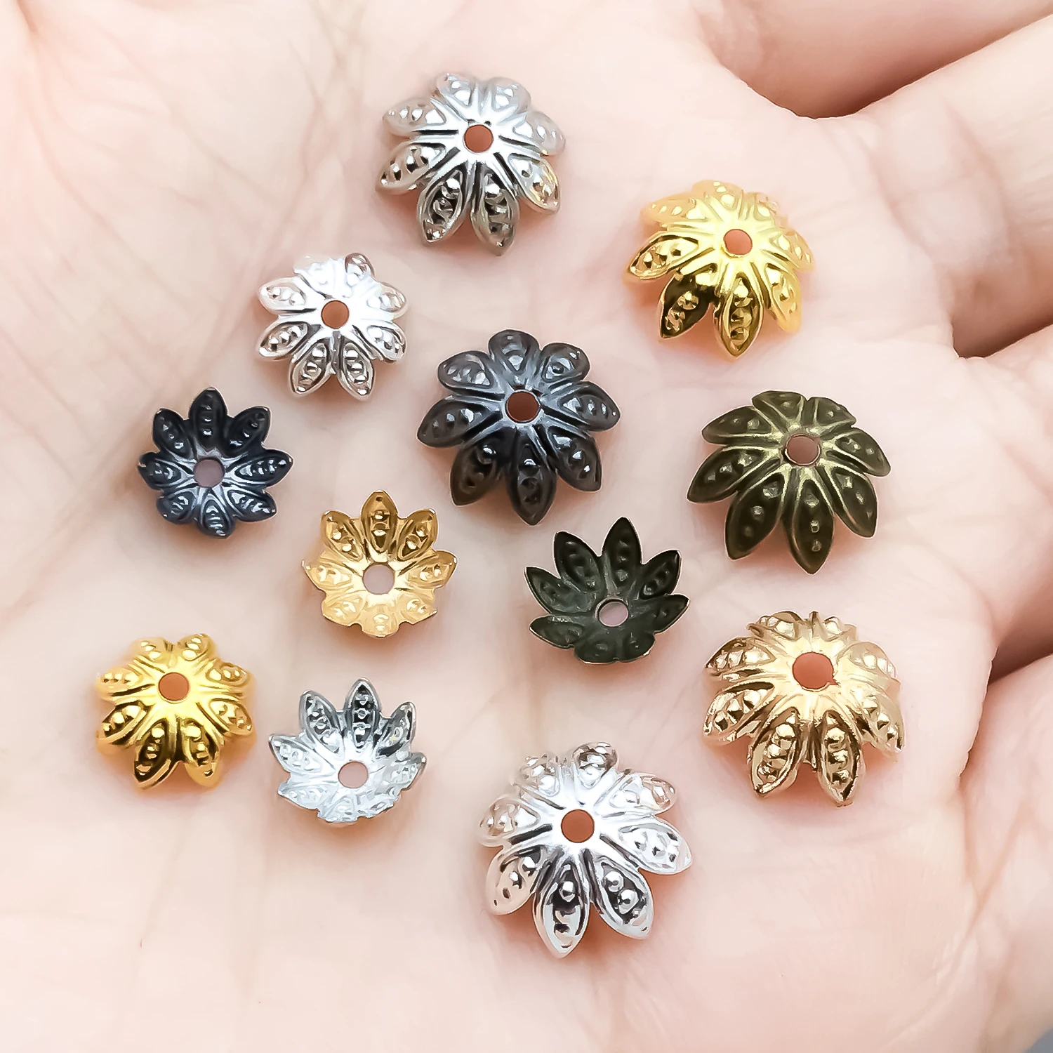 200 piezas de tapas de metal m - Flower Supply reseña y precio