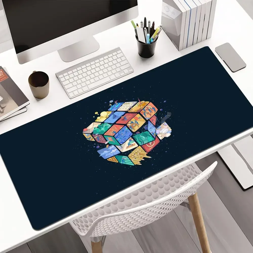 Artistic Fantasy Rubiks Cube Mouse Pad Rubber Anti Slip Desk Mat Pc Accessories Gaming Mat Mousepad Suitable For Work And Game