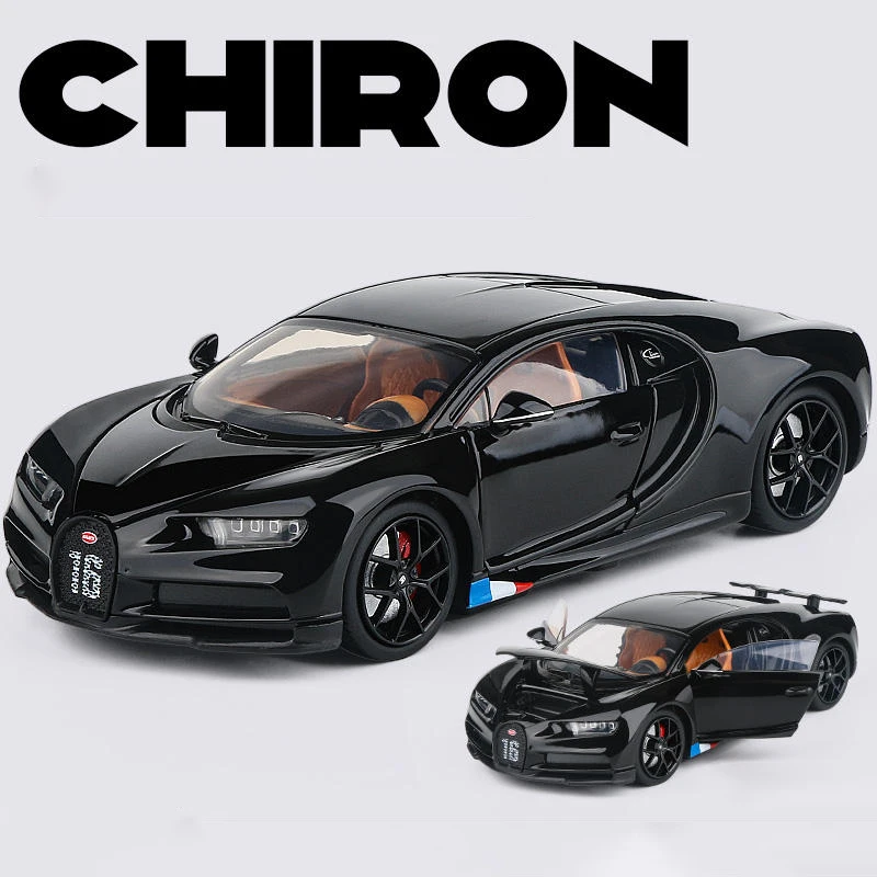 JKM 1:32 Bugatti Chiron Supercar Alloy Model Car Toy Diecasts Metal Casting Sound and Light Car Toys For Children Vehicle