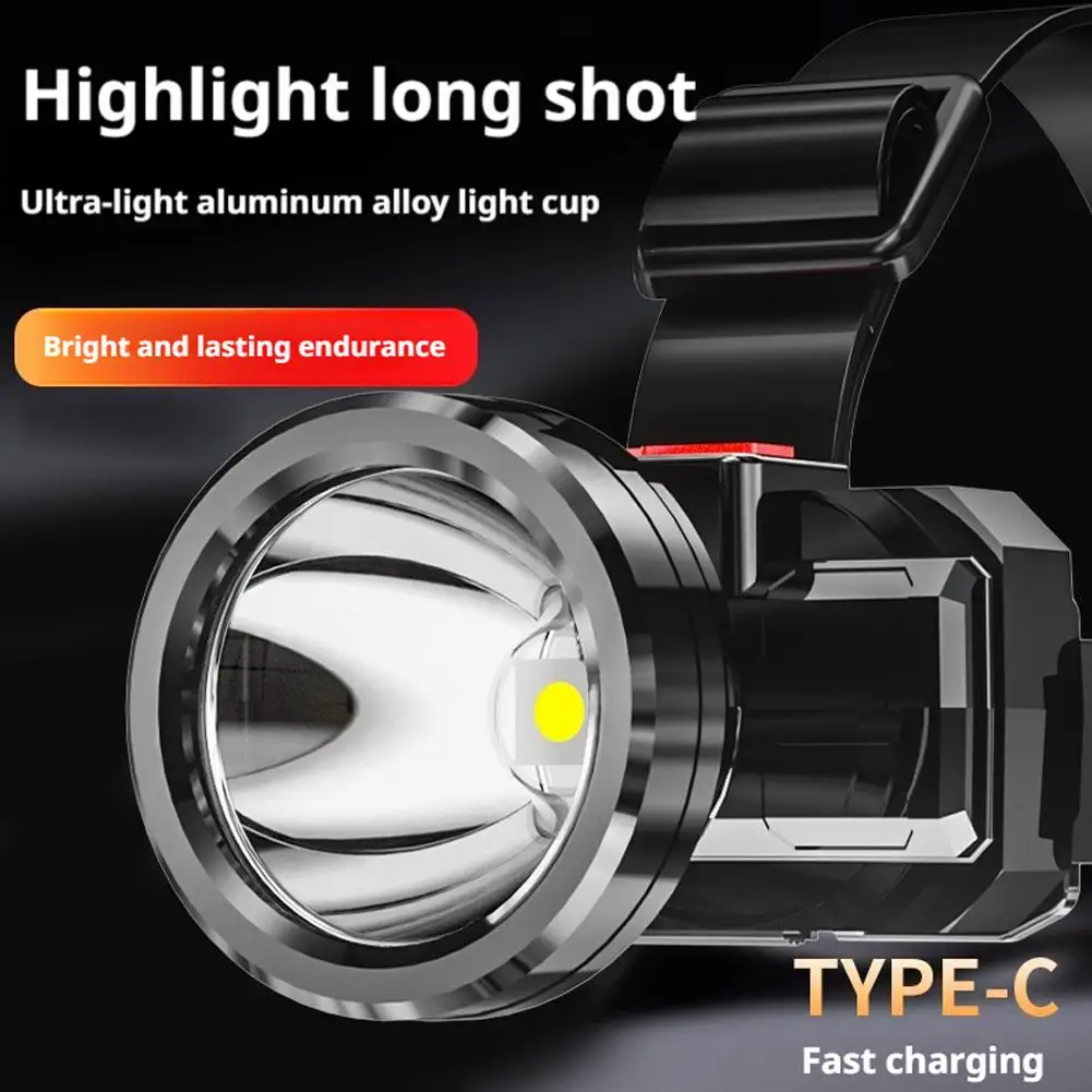 Super Bright LED Headlamp Fishing Headlight Portable Outdoor Headlight Lamp Head Camping Rechageable Flashlight Waterproof P0O2