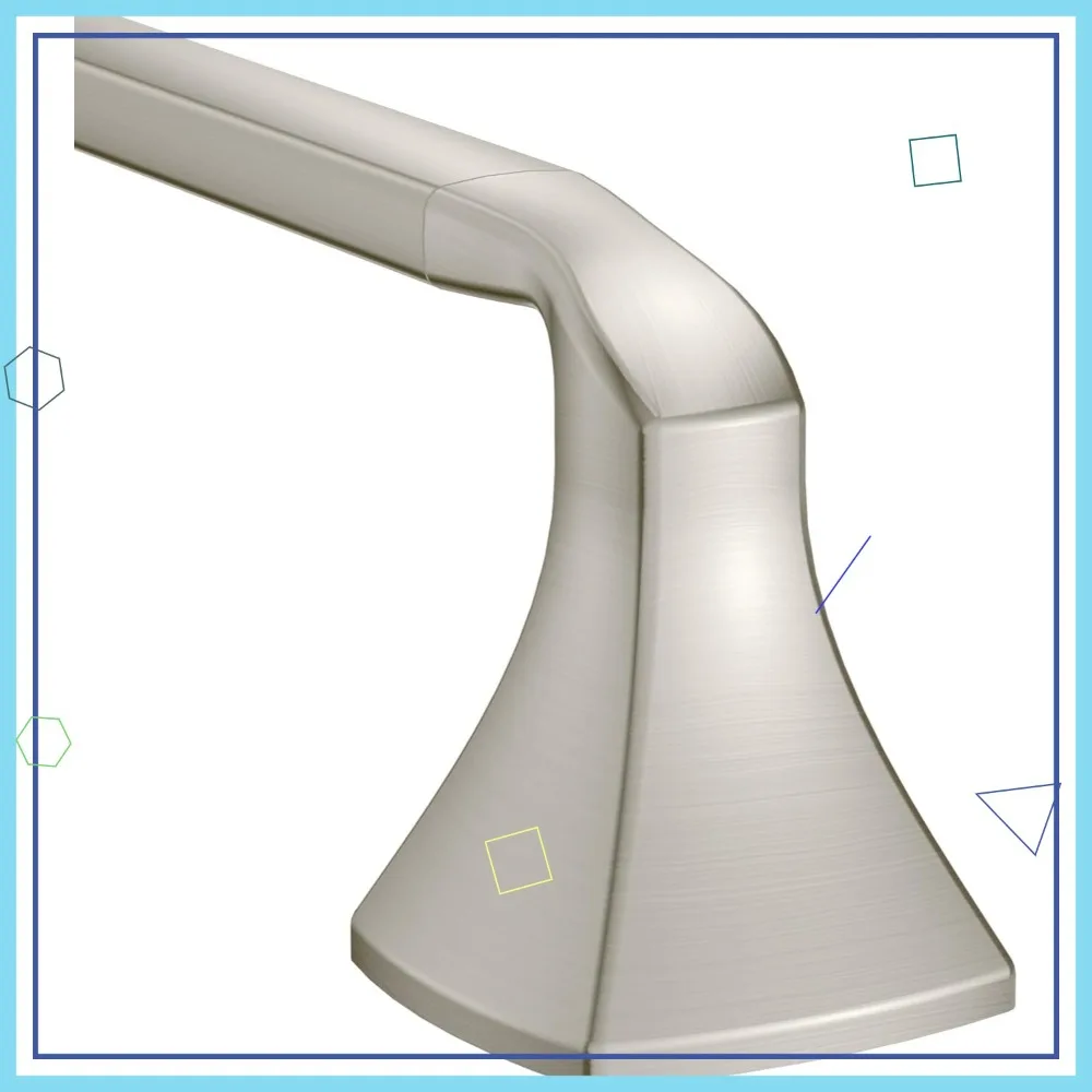 

24-Inch Brushed Nickel Towel Bar, Wall Mounted Bath or Hand Towel Rack for Modern Bathrooms