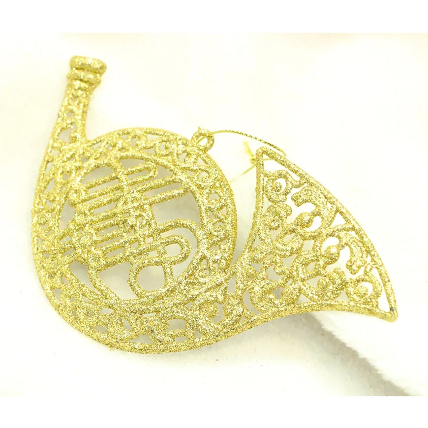 Christmas decoration foreign trade gold powder blowing trumpet conch Shaped Pendant stage performance props supplies