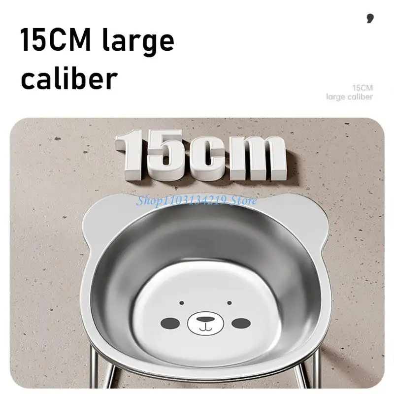 N5KC القطط المرتفعة وعاء رفع القطط وعاء الطعام أطباق ماء داخلي القطط الكلب الصغيرة