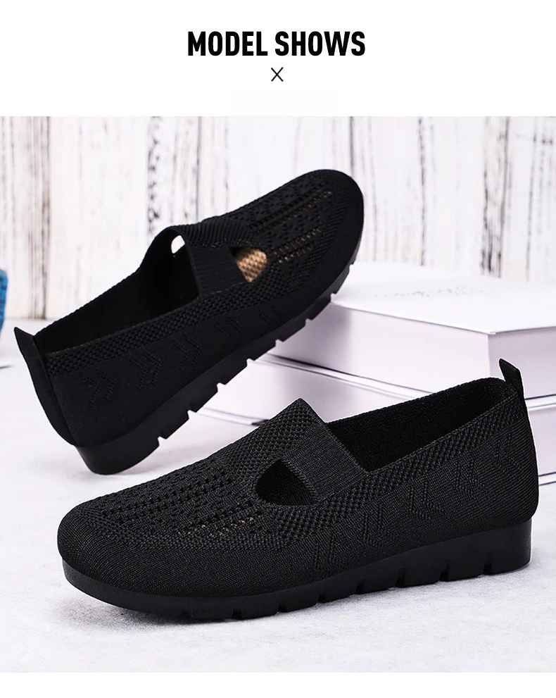 Women's Summer Shoes Breathable Flat with A Casual Women's Sneakers Comfortable Soft Sole Large Size 36-43 Cheap Shoes Clearance