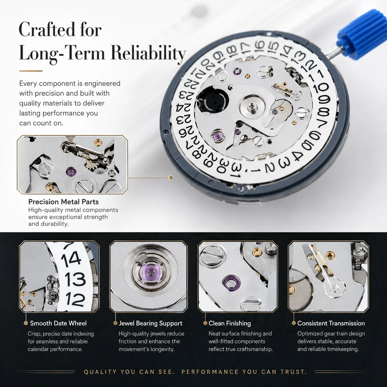 Kit de remplacement de mouvement mécanique NH35 NH35A, pour montre-bracelet Seiko pour hommes, date du jour, automatique, haute précision