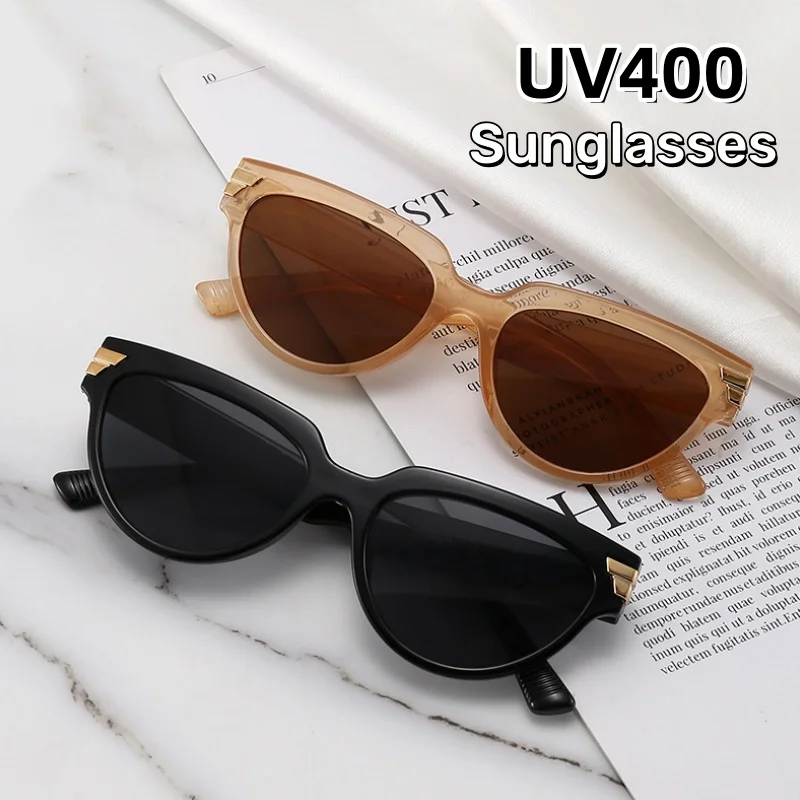 

Retro Triangular Cat Eye Sunglasses Fashionable Decoration Glasses Riding Beach Travel Party UV Resistant Street Photography