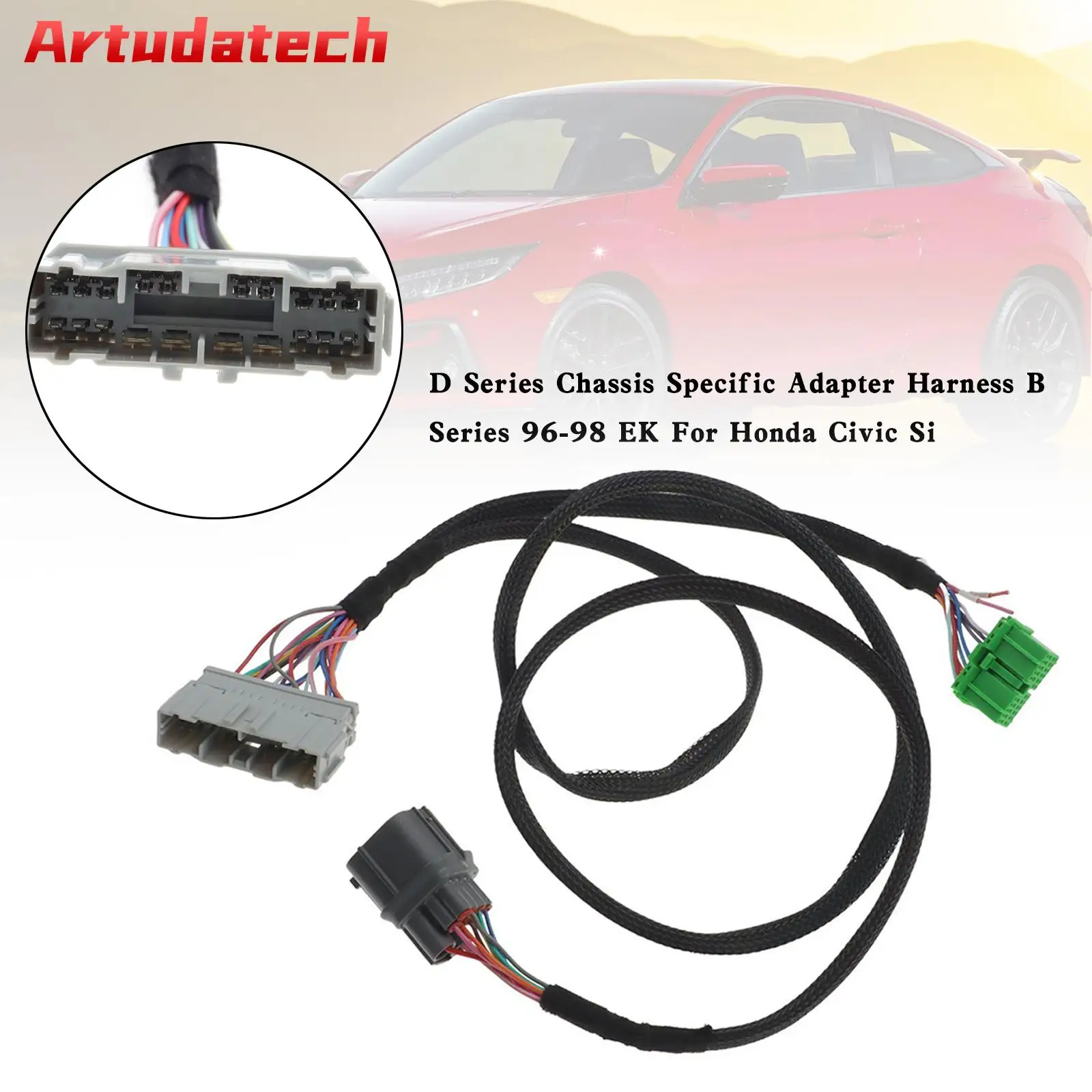 Artudatech D Series Chassis Specific Adapter Harness B Series 96-98 EK For Honda Civic Si