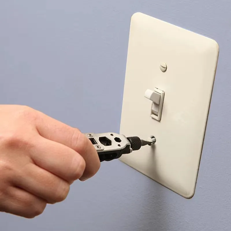 Wielofunkcyjne przenośne narzędzie do naprawy stali Mini codzienny brelok EDC w kształcie śrubokręta narzędzie do naprawy diod LED brelok