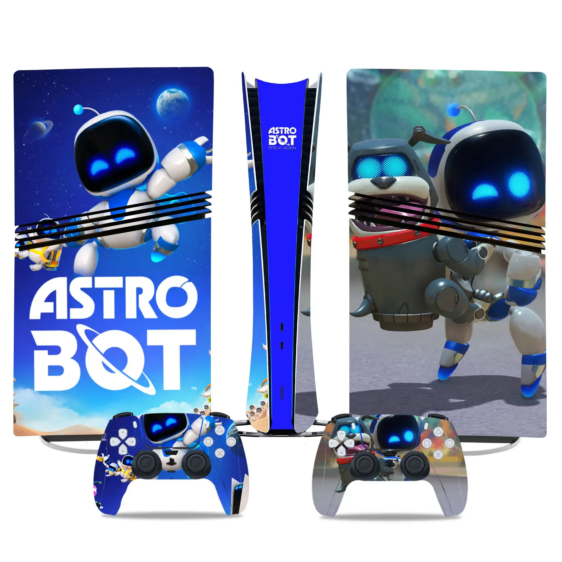 Astro Bot Customized PS5 pro digital Vinyl Skins Stickers PS5 pro digital Controller Console skin stickers