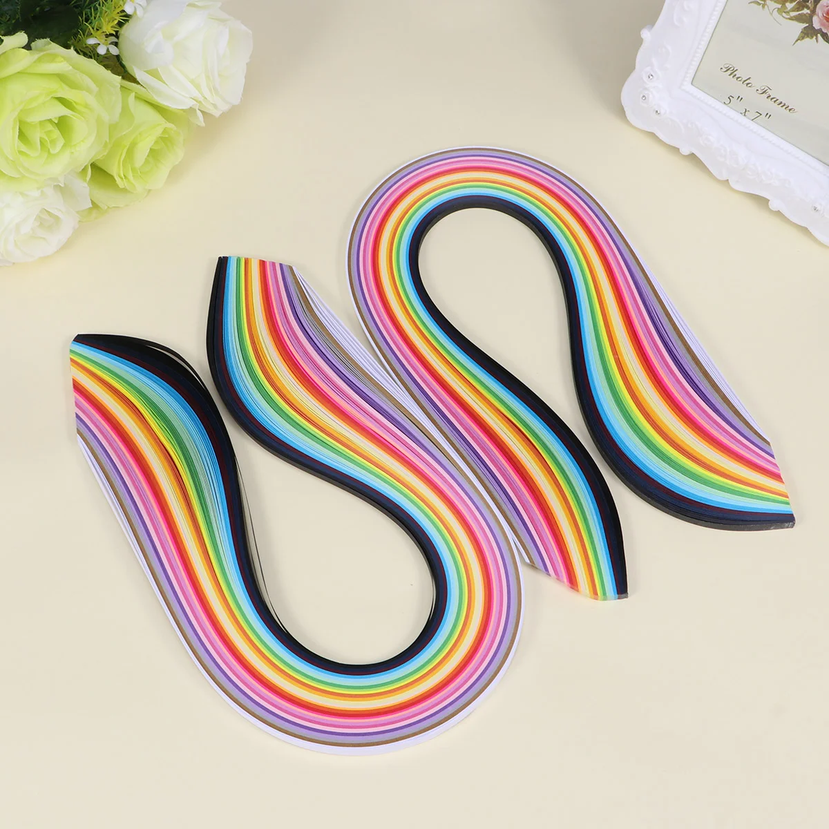 DIY Paper Quilling Strips 520 Strips 26 Colors Paper Strips Set for and Crafts Projects (Random Color) - 5mm