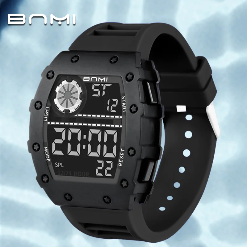 

2025 Digital Wristwatches Fashionable Student Electronic Watches Wine Barrel Multi Functional Outdoor Waterproof Fitness Watch