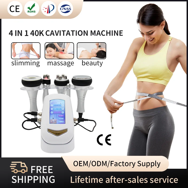 

4 in 1 40K Cavitation Body Slimming Shaping Ultrasonic Machine Face Tightening Lifting Muscle Massager Beauty Salon Device