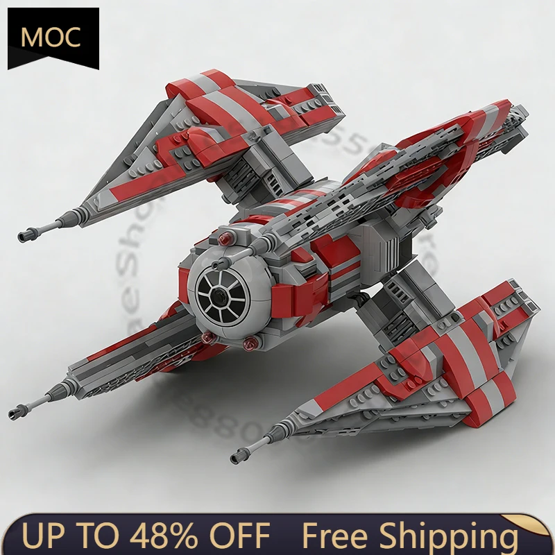 

933 PCS Space War Model Advanced TIE Prototype MOC Customize Modular Building Block Popular Simple Kids DIY Holiday Toy Gifts