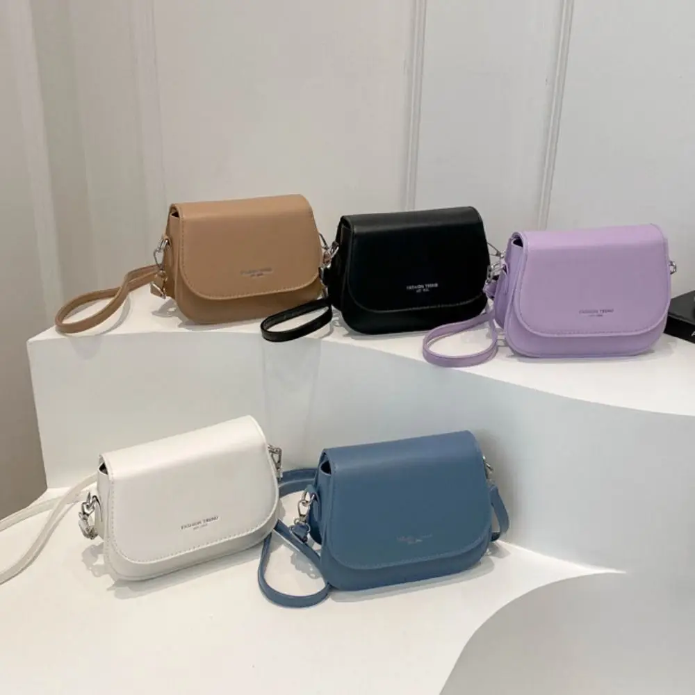 

Multifunctional Women Crossbody Bag Solid Color PU Leather Square Shoulder Bag Phone Handbag Small Square Bag Shopping