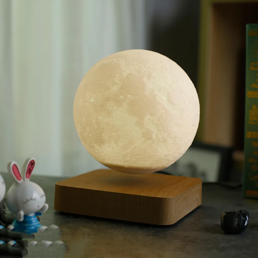 Levitação Magnética Lua Lâmpada Coleção, Impressão 3D Toque Suspensão, Quarto Atmosfera Lâmpada, Desktop Decor, Amigos Presente