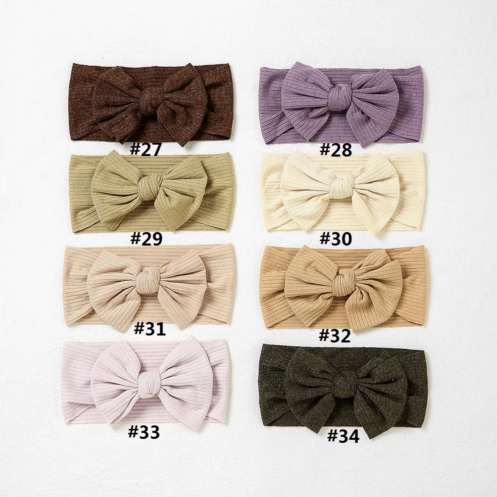 Newborn Baby Headband For Baby Girls Knitted Bow Hairband  Lovely Elastic Bowknot Turban For Girls Kids Toddler Hair Accessories