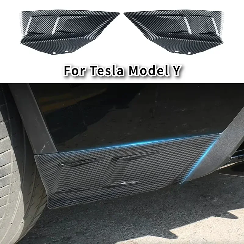 

for Tesla Model Y 2019-2024 Rear Bumper Side Corner Back Lip Thunder Style Spoiler Anti-scratch Protective Cover Car Accessories