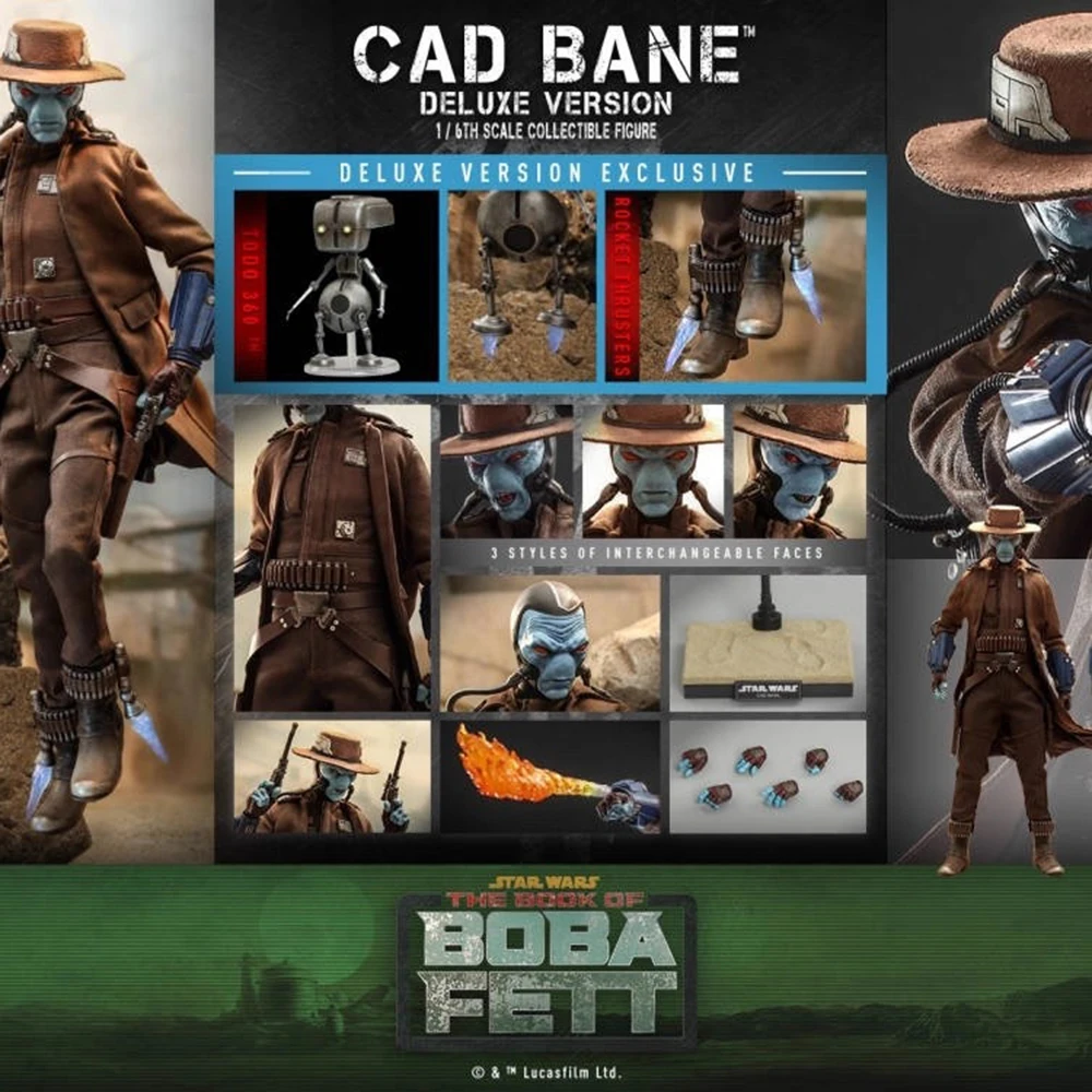 

Оригинальные HotToys HT 1/6 TMS080 Star Wars The Book of Boba Fett Cad Bane Deluxe Version в наличии Аниме Фигурки Модель игрушки