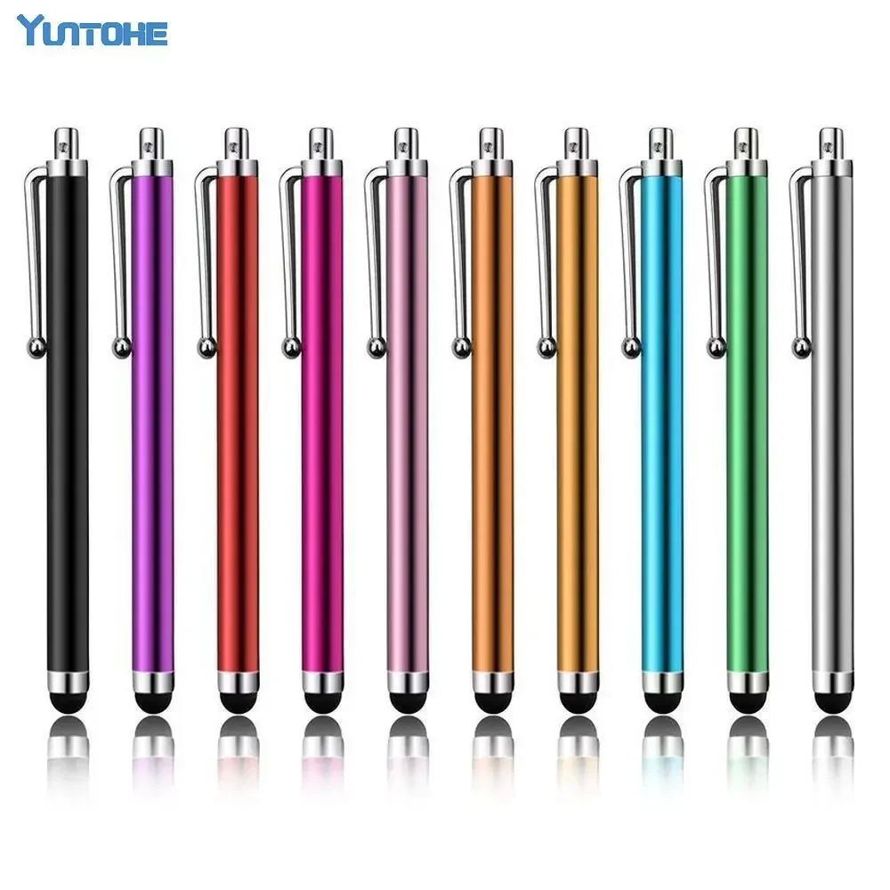 

1000pcs/lot Wholesale Long Metal Stylus Capacitive Touch Pen for Mobile Phone Samsung Galaxy For iPhone iPad