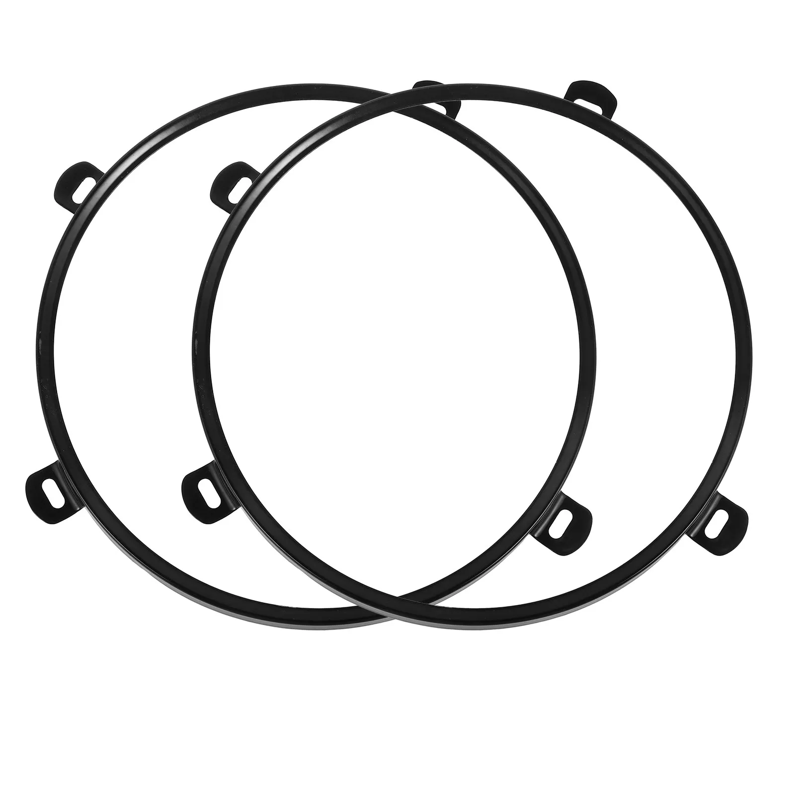 

2 шт. железных кронштейнов для крепления фар автомобиля, круглые фиксирующие кольца для фар, надежная фиксация, простая установка, улучшенная видимость