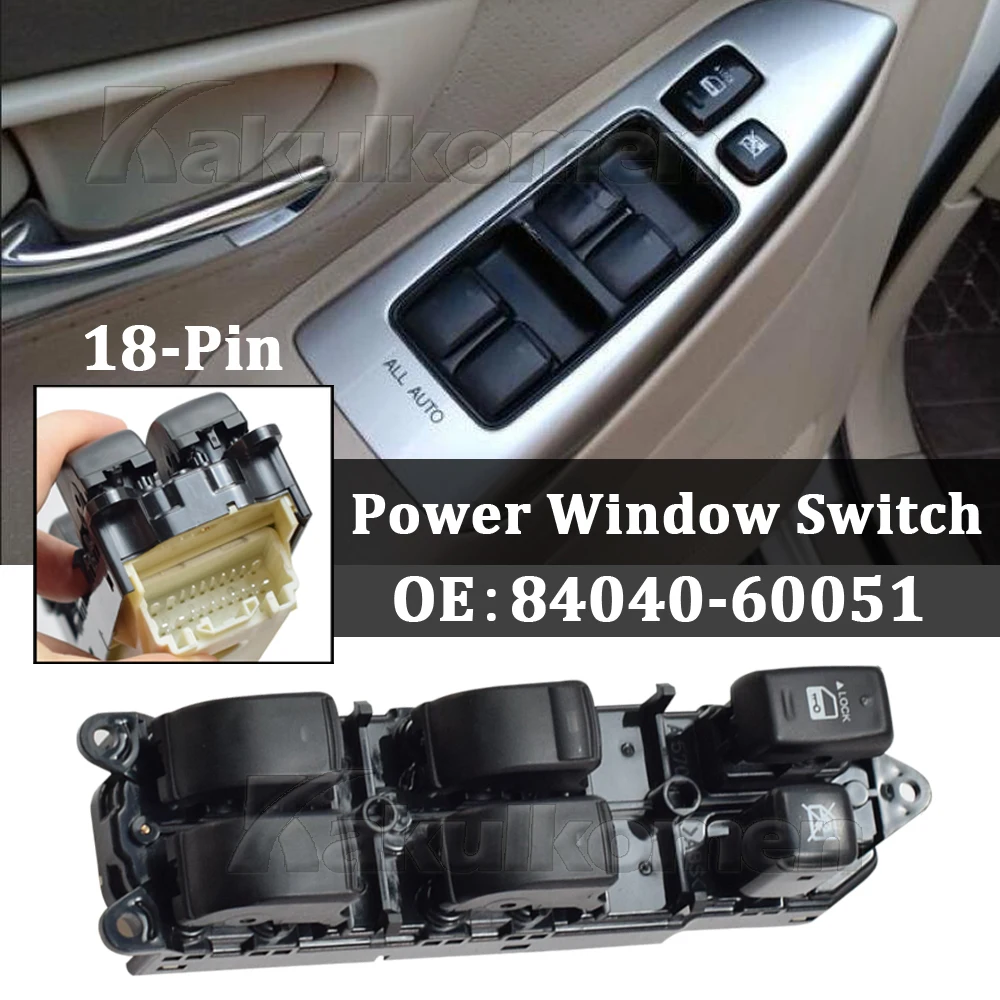 Power Master Window Switch For Toyota Land Cruiser 120 Prado GRJ120 TRJ120 2002-2010 84040-60050 84040-60051 84040-60052