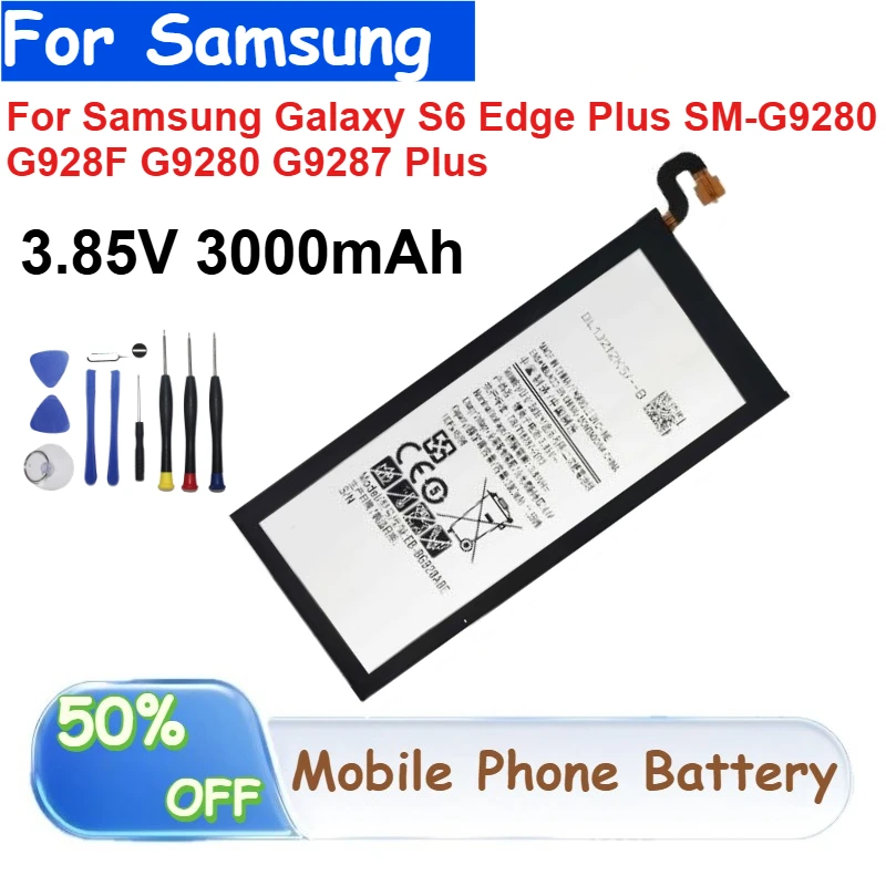

EB-BG928ABE 3.85V 3000mAh Li-ion Battery for Samsung Galaxy S6 Edge Plus SM-G9280 G928F G9280 G9287 Plus Mobile Phone Batteries