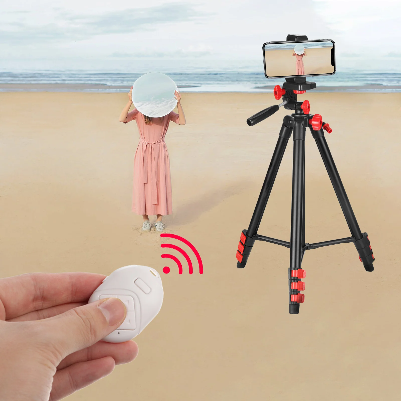 

Plastic Controller Camera Shutter Remote Wireless Selfie Shutter Camera Control 10M