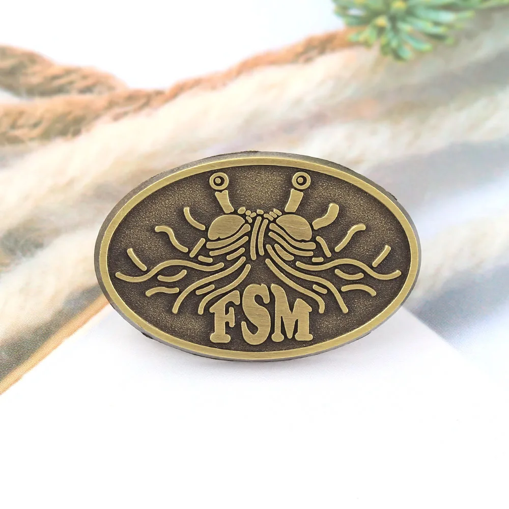 FISM Double Scorpion Magic Brooch International Magic Conference Logo Enamel Pin Double Scorpion Relief Retro Metal Badge Gift