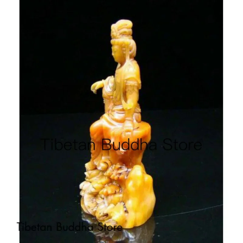 Chinese Jade Handmade Carved Statue Buddha Shoushan Stone