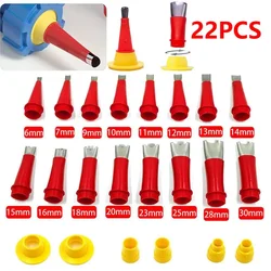 22PCS Stainless Steel Caulk Nozzle Applicator Caulking Finisher Glue Silicone Sealant Finishing Tool Kitchen Bathroom Sink Joint