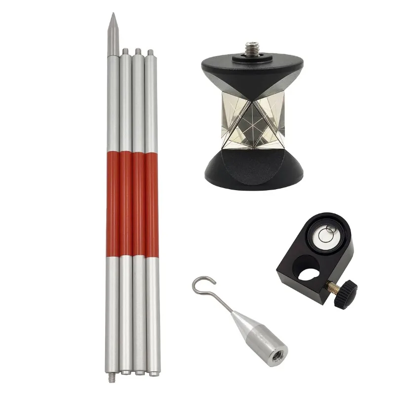 

Мини-призма GRZ101S на 360 градусов со столбами из алюминиевого сплава 4*30 см для Total Surveying Station Leica ATR, замена для призмы GRZ101