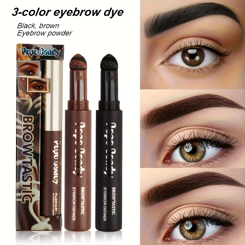 Crème de teinture pour sourcils à double extrémité, applicateur éponge, imperméable, anti-taches, couleur naturelle, facile à appliquer, longue durée