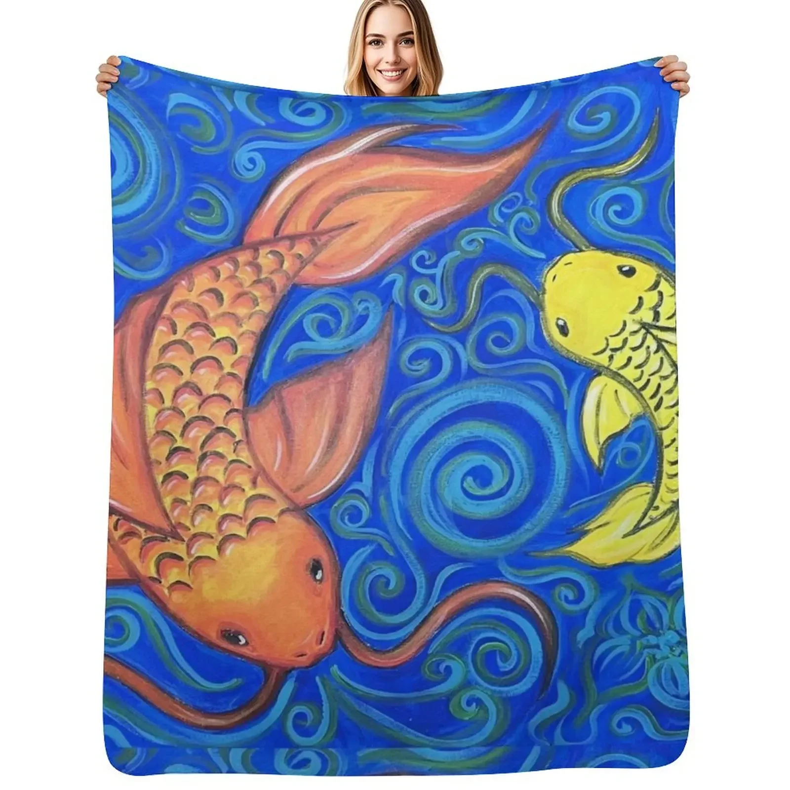 

Mother Koi Throw Blanket Furrys Bed linens blankets ands Travel Blanket