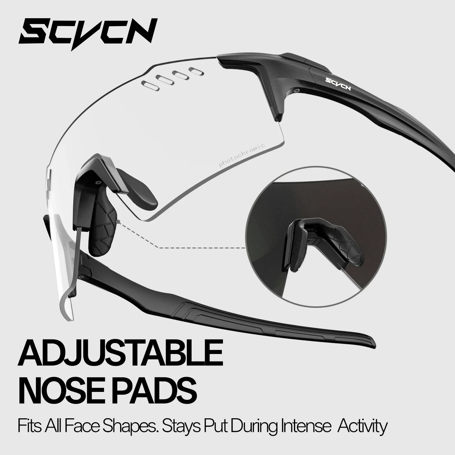 SCVCN フォトクロミック UV400 サングラス MTB クライミンググラス男性女性運転自転車眼鏡アウトドアスポーツバイクサイクリンググラス