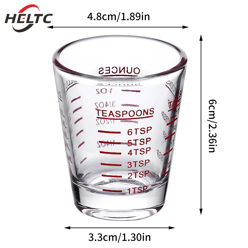 1pcs 30Ml Glass Measuring Cup With Scale Shot Glass Cup Baking Tools Kitchen And Bar Appliances Accessories