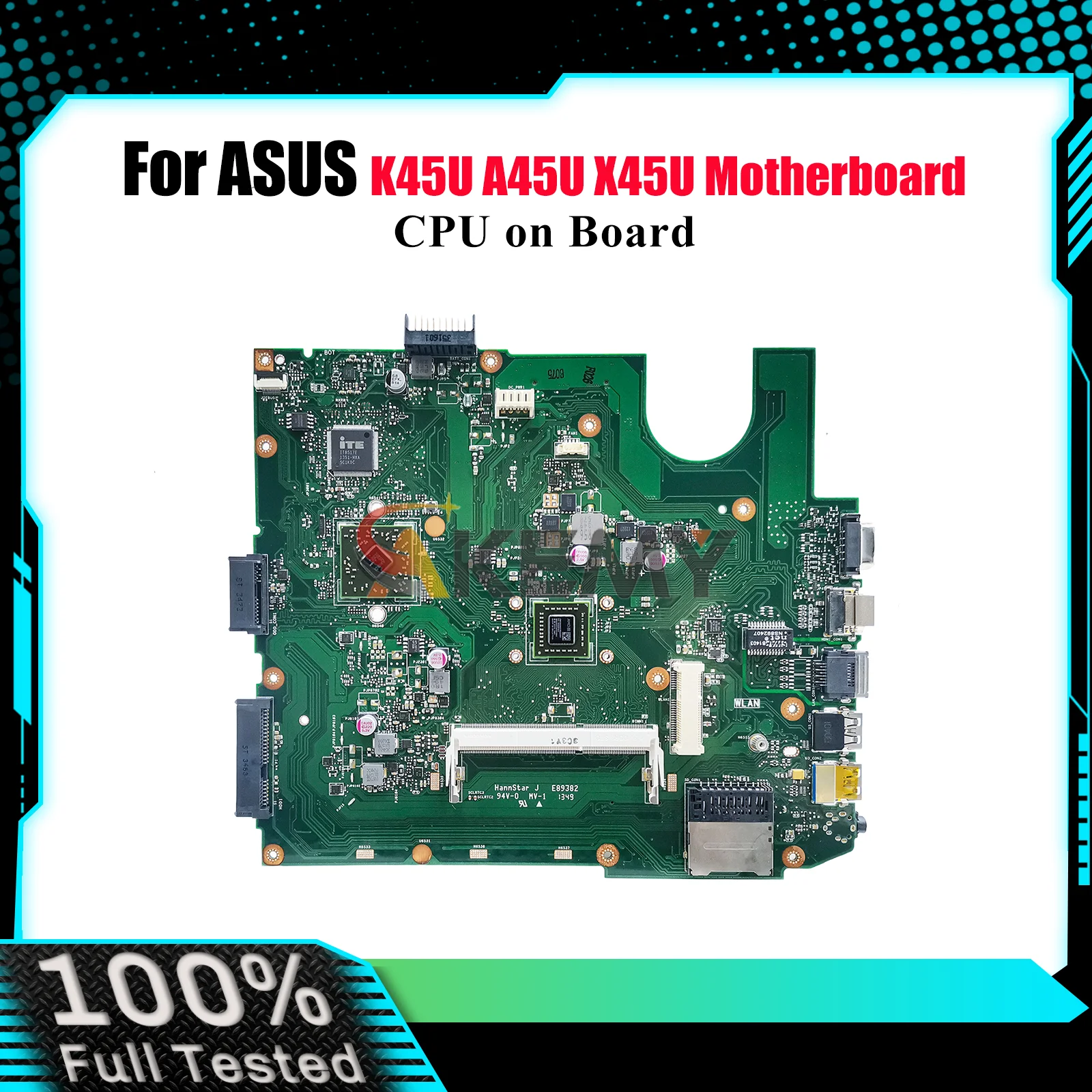 

Материнская плата для ноутбука X45U для ASUS VivoBook A45U X45U K45U X45U, материнская плата для ноутбука с процессором, 100% тестирование, ОК, быстрая доставка, stk