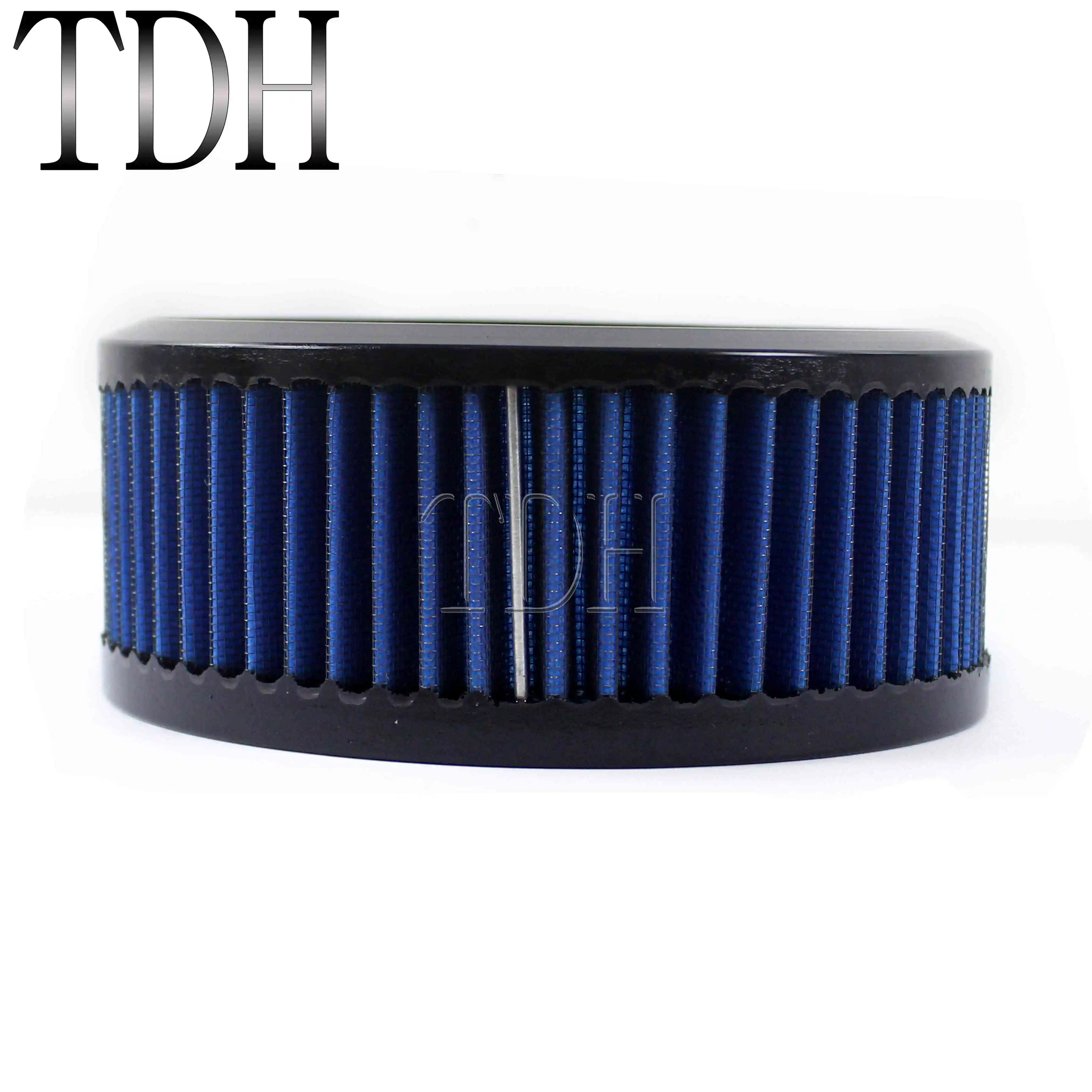 Blue Motorcycle High Flow Round Air Filter 4.625\