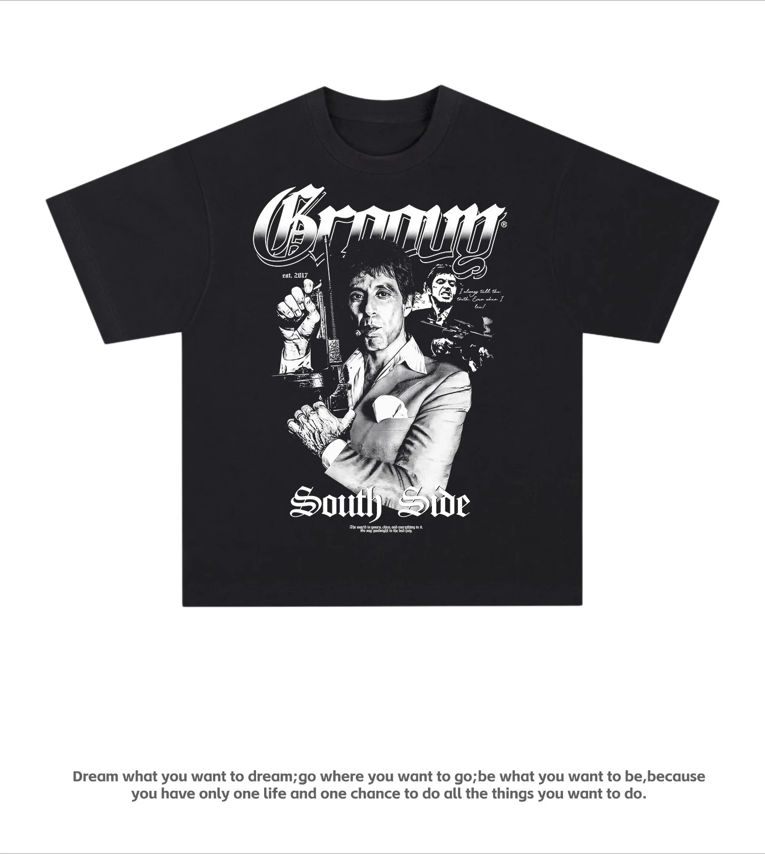 

Homage Tees Retro Movie Print Heavyweight American High Street Short-sleeved T-shirt, Fashionable and Comfortable