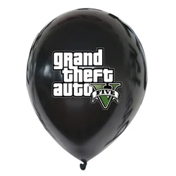 GTA5 Party Decor Grand Theft Auto Game Theme Balloon Flag Banner Cake Topper Kids Gift Birthday Supplies